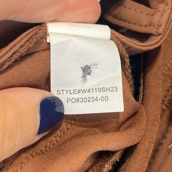 PRANA Halle Pants Zip Fly Roll Up Hike Travel Stretch Nylon Rust Brown 12 SHORT - Picture 11 of 12